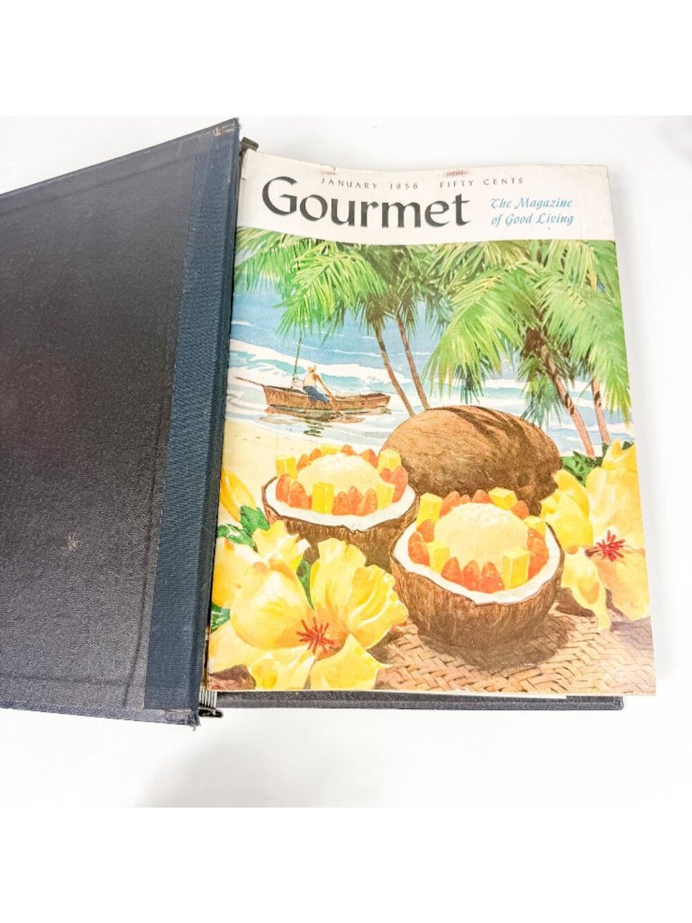 Gourmet The Magazine Of Good Living 8 Issues Jan-Aug 1956 Hardcover Folder